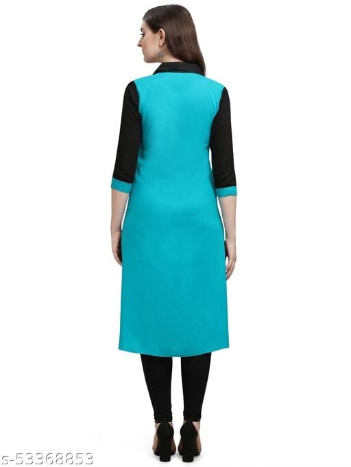 A Line Black Common Color Kurti 